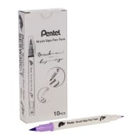 Pentel Brush Sign Pen Twin Tip Heliotrope - Unique Heliotrope Brush Pen for Creative Artworks
