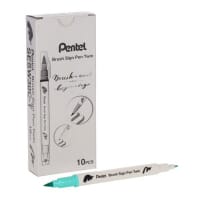 Pentel Brush Sign Pen Twin Tip Emerald Green - Emerald Green Brush Pen for Art and Calligraphy