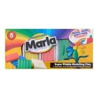 World Of Colour Pack of 5 Marla Modelling Clay - Vibrant Clay for Artistic Expression