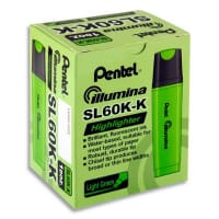 Pentel Sl60K-K Illumina Highlighter - Green - Green Highlighter for Study and Office Use