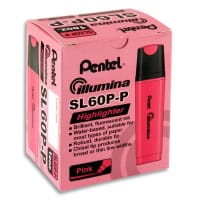 Pentel Sl60P-P Illumina Highlighter - Pink - Pink Highlighter for Office, Study, and Creative Work