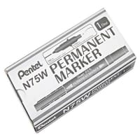 Pentel N75W Twin Tip Permanent Marker - Blue - Blue Dual-Tip Permanent Marker for Crafts and Office Use