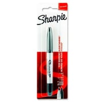 Sharpie Carded Twin Tip Permanent Marker - Black - Dual Tip for Versatile Marking