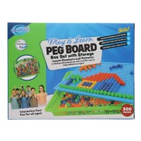 Clever Kidz Peg Board Box Set with Storage Creative Play & Learning