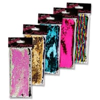 Emotionery Blingtastic Sequins Flat Pencil Case Pack of 5 Assorted Colours