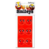 Emotionery Pack of 5 Super Smileys Hi-Viz Stickers 2.5cm Diameter