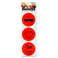 Emotionery Pack of 5 Super Smileys Hi-Viz Stickers 7cm Diameter