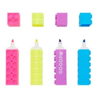 Gogopo Highlighters Building Blocks Pack of 2 Assorted Colours
