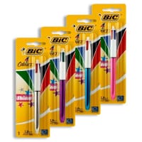 Bic 4 Colour Ballpoint Pen - Shine (Carded) - 4 Assorted