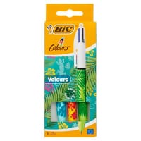 Bic 4 Colour Velours Ballpoint Pen - Jungle Pack of 3