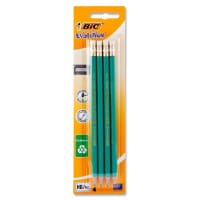 Bic Evolution Rubber Tipped Pencils - HB Card of 4