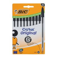 Bic Pack of 10 Cristal Ballpoint Pen - Black