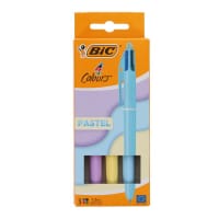 Bic 4 Colour Ballpoint Pen - Pastel Barrel Pack of 3