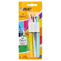 Bic 4 Colour Ballpoint Pens Card of 3
