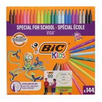 Bic Kids 144 Piece Colouring Markers - Extra Long Cap Off Time