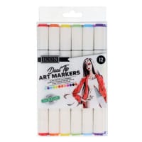 Icon Pack of 12 Dual Tip Art Markers - Dual Tip Art Markers for Precision and Crafting