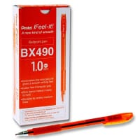 Pentel Feel It BX490 1.0mm Ballpoint Pen - Orange, Bold Writing Pen