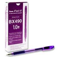 Pentel Feel It Bx490 1.0Mm Ballpoint Pen - Violet - Stylish Violet Ballpoint Pen for School and Office