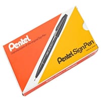 Pentel Original Fibre Tipped Sign Pen - Grey - High-Quality Grey Sign Pen for Art and Office