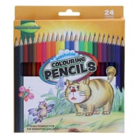 World Of Colour Pack of 24 Full Size Colouring Pencils - Large Pack for Colouring Projects