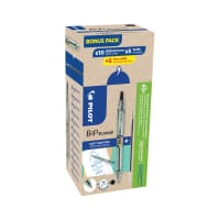 Pilot B2P Ecoball Greenpack Ballpoint Pens/Refills 10 Pens + 10 Refills Black (Pack of 20) 313191058