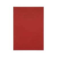 Rhino Exercise Book 8mm Ruled with Margin 80 Pages A4+ Red (Pack of 50) VDU080-200-4