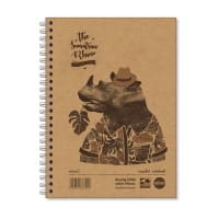 Rhino Recycled Wirebound Notebook 160 Pages 8mm Ruled A5 (Pack of 5) SRTWA5