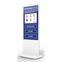 Allsee Technologies L55HD9-TW Signage Display Totem design 139.7 cm (55") LCD Wi-Fi 450 cd/m² Full HD White Touchscreen Built-in processor Android 7.1 24/7