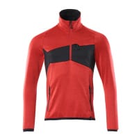 Mascot Fleece Jumper With Half Zip 18003-316 Accelerate Modern Fit Traffic Red/Black 5Xl