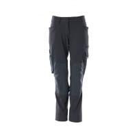 Mascot Trousers With Kneepad Pockets 18078-511 Accelerate Ladies Fit Diamond, Ultimate Stretch, Lightweight, Cordura,Dark Navy,L32W37