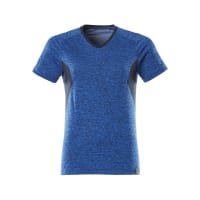 Mascot T-Shirt 18092-801 Accelerate Premium, Ladies Fit, Moisture Wicking Coolmax,Azure Blue-Flecked/Dark Navy,5XL(1 pcs.)