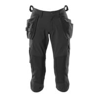 Mascot 3/4 Length Trousers With Holster Pockets 18249-311 Accelerate Ultimate Stretch, Lightweight Black W28.5