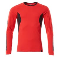 MASCOT T-shirt, long-sleeved 18381-959 ACCELERATE Premium Performance, Modern fit traffic red/black M(1 pcs.)