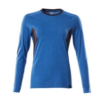 MASCOT T-shirt, long-sleeved 18391-959 ACCELERATE Premium Performance, Ladies fit azure blue/dark navy 5XL(1 pcs.)