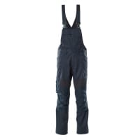 Mascot Bib & Brace With Kneepad Pockets 18569-442 Accelerate Stretch Zones, Cordura,Dark Navy,L35W36.5