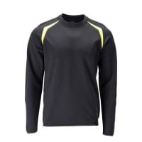Mascot Sweatshirt 21584-337 Accelerate Multisafe Premium, Flame Retardant, Modern Fit Dark Navy/Hi-Vis Yellow Xl