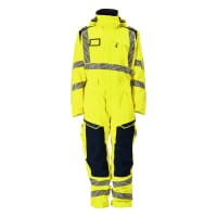 Mascot Winter Boilersuit 19019-449 Accelerate Safe Breathable, Wind- And Waterproof, Climascot,Hi-Vis Yellow/Dark Navy,4XL