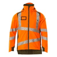 Mascot Winter Jacket 19035-449 Accelerate Safe Breathable, Wind- And Waterproof, Climascot,Hi-Vis Orange/Moss Green,5XL