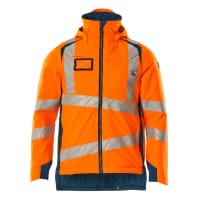 Mascot Winter Jacket 19035-449 Accelerate Safe Breathable, Wind- And Waterproof, Climascot,Hi-Vis Orange/Dark Petroleum,5XL
