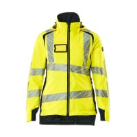 Mascot Winter Jacket 19045-449 Accelerate Safe Ladies Fit, Breathable, Wind- And Waterproof, Climascot,Hi-Vis Yellow/Dark Navy,5XL