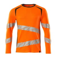 MASCOT T-shirt, long-sleeved 19081-771 ACCELERATE SAFE Premium, Modern fit, two-toned hi-vis orange/dark anthracite M(1 pcs.)