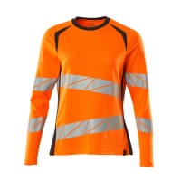 Mascot T-Shirt, Long-Sleeved 19091-771 Accelerate Safe Premium, Ladies Fit, Two-Toned Hi-Vis Orange/Dark Anthracite M(1 Pcs.)