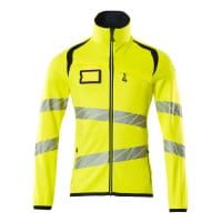 Mascot Fleece Jumper With Zipper 19103-315 Accelerate Safe Modern Fit, Two-Toned Hi-Vis Yellow/Dark Navy Xl