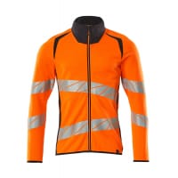 Mascot Sweatshirt With Zipper 19184-781 Accelerate Safe Premium, Modern Fit, Two-Toned Hi-Vis Orange/Dark Navy 5Xl