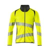 Mascot Sweatshirt With Zipper 19184-781 Accelerate Safe Premium, Modern Fit, Two-Toned Hi-Vis Yellow/Dark Navy M