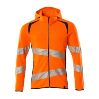 Mascot Hoodie With Zipper 19284-781 Accelerate Safe Premium, Modern Fit, Two-Toned Hi-Vis Orange/Dark Navy 5Xl