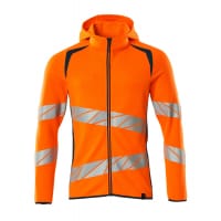 Mascot Hoodie With Zipper 19284-781 Accelerate Safe Premium, Modern Fit, Two-Toned Hi-Vis Orange/Dark Petroleum 5Xl