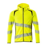 Mascot Hoodie With Zipper 19284-781 Accelerate Safe Premium, Modern Fit, Two-Toned Hi-Vis Yellow/Black 5Xl