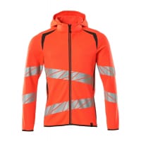 Mascot Hoodie With Zipper 19284-781 Accelerate Safe Premium, Modern Fit, Two-Toned Hi-Vis Red/Dark Anthracite 5Xl