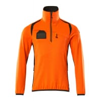 Mascot Fleece Jumper With Half Zip 19303-316 Accelerate Safe Modern Fit, Two-Toned Hi-Vis Orange/Dark Anthracite M